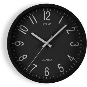 ERYI-Raven Horloge Murale Silencieuse Et Décorative, Pour Cuisine, Salon Ou Salle À Manger - Facile À Lire, Dimensions (H X L X L) 20 X 4,3 X 20 Cm, Polypropylène, Noir - Neuf