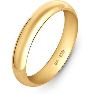 Tianyi-Alliance De Mariage Pour Couple En Argent Sterling 925 Plaqué Or | Bague De Mariage Pour Femme | Alliance De Mariage Pour Homme | Alliance Couple Or - Neuf