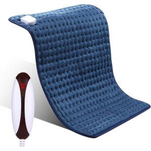 Kalanka-Coussin Chauffant &Eacute;lectrique Avec Arr&ecirc;t Automatique, 50 * 60 Cm Pour Le Dos Des &Eacute;paules Et Du Cou Et 5 Niveaux De Temp&eacute;rature, Chauffage Rapide, Confortable Et Doux, Protection Contre La Surc - Neuf