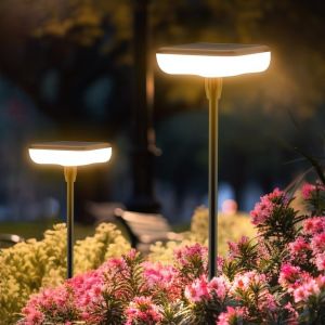 Tianyi-Lampe Solaire Exterieure Jardin 2 Pi&egrave;ces Lumiere Solaire Exterieur Blanc Chaud Eclairage Exterieur Solaire 1000mah Avec &Eacute;tanches Ip65 Super Lumineux 34 Lumens Pour Chemins All&eacute;e Pelouse - Neuf