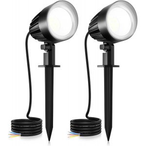 Spot Led Ext&eacute;rieur 7w 2pc Blanc Froid 6500k Ip66 &Eacute;tanche 500lm &Eacute;clairage Ext&eacute;rieur Led Avec Piquet 85-265v/Ac Lampe De Jardin &Agrave; Piquer Pour Terrasse Chemin Arbuste Plante Patio - Neuf