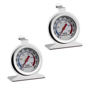 Kal-Lot De 2 Thermomètres De Four Pour L'intérieur Du Four, Grand Cadran De 50 À 300 °C, Thermomètre De Cuisson En Acier Inoxydable À Lecture Instantanée - Neuf