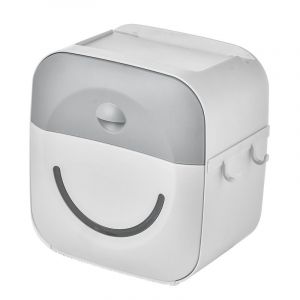 Porte-essuie-tout gris imperméable, porte-papier toilette, porte-rouleau de papier toilette, étui pour tube, boîte de rangement pour toilettes - Neuf