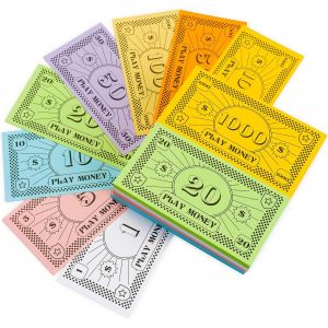 Argent Fictif Opoly-520pcs Argent Pour Jeux De Soci&eacute;t&eacute;-65 De Chaque Billet En 8 Coupures&iquest; $1,5,10,20,50,100,500,& $1000-Papier-Monnaie Pour Caissier De Jeux De Simulation,Recharge - Neuf