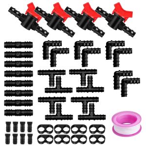 45 pi&egrave;ces Kit de Raccords d'irrigation pour Tuyau, Noir Connecteurs en plastique, Connecteur d'irrigation de Tuyau 16 mm, Connecteurs Mixtes pour Syst&egrave;mes d'irrigation de jardin - Neuf
