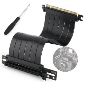 PCIE 3.0 16X C&acirc;ble de Montage pour Carte D'extension GPU,90&deg; Flexion C&acirc;ble D'extension Haute Vitesse Connecteur Accessoires,Carte Graphique Installation Verticale(20MM) - Neuf