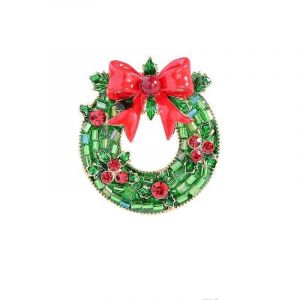 Broche De No&euml;l Festive, &Eacute;pingle &Agrave; Strass, Bijou En Mousse Pour Femme, D&eacute;coration De F&ecirc;tes, Accessoire &Eacute;l&eacute;gant, Collection Cadeau - Neuf