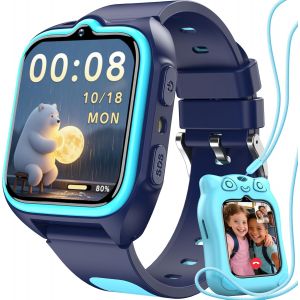 Ulteronixshop-Montre Connect&eacute;e Enfant 4g, Avec Appels Vid&eacute;o, Hd Cam&eacute;ra, Montre Gps Enfant, Sos, Jeux, Calculatrice, R&eacute;veil, Musique, Calculatrice, Lampe Torche, Cadeaux Pour Gar&ccedil;ons Et Filles - Neuf