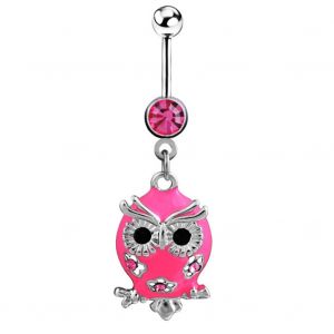 Piercing Pour Le Nombril En Acier Inoxydable En Forme De Hibou - Neuf