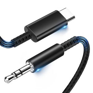 KALANKA-Câble USB C vers 3,5mm Jack 1,2m, Aux Câble Type C 3,5mm Stéréo Adaptateur Audio Voiture pour Samsung Galaxy S22/S21/S20+/Note 20/10/A8, Huawei P40/P30 Pro, Xiaomi 10 Pro/9/8 - Neuf