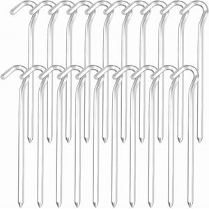 Eryi-20 Pièces Sardines Camping, Piquet De Tente, Clous De Tente En Aluminium Pour Le Camping En Plein Air La Jardinage La Randonnée (18 Cm) - Neuf