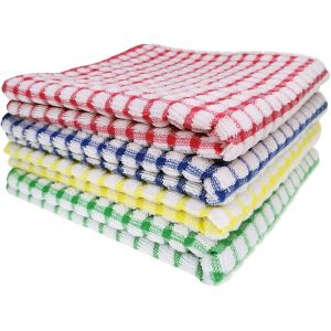 Eryi-Torchons De Vaisselle Pour La Cuisine Ensemble De 4 Torchons De Vaisselle Pour La Cuisine 4 Couleurs, Convient Pour La Cuisine/La Cantine/Le Snack-Bar/Le Verre De Bar (11 × 16 Pouces) - Neuf
