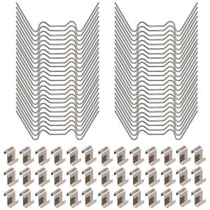 100pcs à effet de Serre Kit de Réparation, en Acier Inoxydable Verre à effet de Serre Clips de Fixation, le Vitrage des Clips avec des Clips en Métal - Neuf