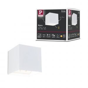 Lampe Murale Rechargeable À Led Nyara Ip44 3000k 100x100mm 2x1w / 1w Blanc - Neuf