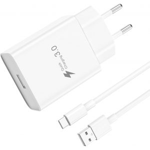 Chargeur Rapide 18 W Pour Xiaomi Redmi 14c, 12, Note 12, 11, 10, 9, 8,11t, 9t, 8t, Mi12, Mi11, Mi10, Mi9, Mia2, Redmi Pro5g, Poco X3 Pro Nfc, Xiaomi Type C, Chargeur Rapide Avec C&acirc;ble De 2 M[Z5361] - Neuf