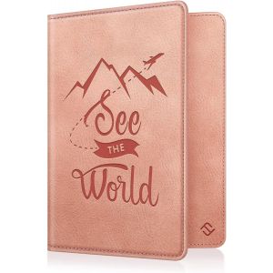 CAUC-Porte-Passeport Housse - Voyage Protecteur Portefeuille Pochette Etui de Protection pour Passeport, Carte d'embarquement, Carte d'identit, - Neuf