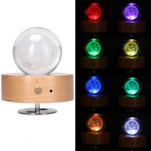 Hjlian Boite A Musique Rotative En Forme De Boule De Cristal 3d Avec Base Et Veilleuse, Cadeau D'anniversaire Pour Enfants - Neuf