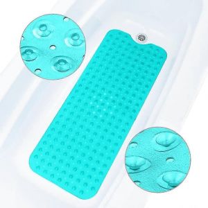 Tapis de salle de bain antid&eacute;rapant,antibact&eacute;rien Baignoire Douche S&ucirc;r Anti-moisissure Tapis-bleu - Neuf