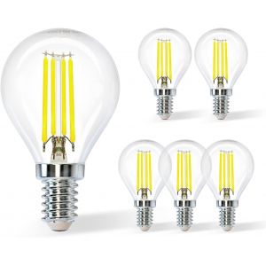 Ampoule Led E14 G45 12v/24v 4w, 400lm, Blanc Chaud 2700k, Remplace 40w Incandescence, Pour Camping Jardin, Non Dimmable, Lot De 6 - Neuf