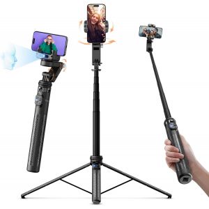 SUBZONAL-Stabilisateur Smartphone, Gimbal Trepied Suivi Automatique du Visage Rotatif 360 Perche Selfie 45 156cm avec Télécommande Compatible pour iPhone/Android, Gimbal-Smartphone-Stabilisateur-Tre - Neuf