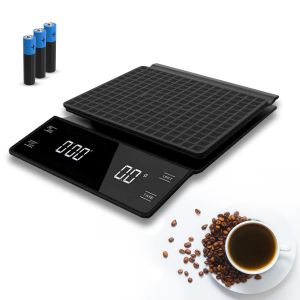 Balance Multifonctionnelle Caf&eacute;/ Cuisine Minuterie - 3 Kg / 0,1 G - Convient Pour Caf&eacute; Vers&eacute;, Expresso Filtr&eacute; Et Cuisine (Batterie Incluse) - Noir - Neuf