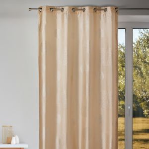 Rideau Ameublement En Taffetas Imprim&eacute; Argent - Neuf