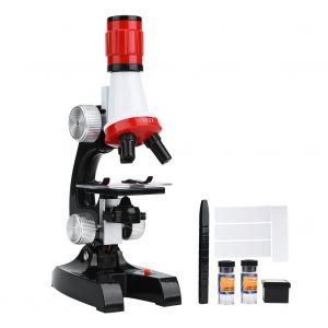 Kit de microscope educatif pour enfants, grossissement 1200x, ABS - Neuf