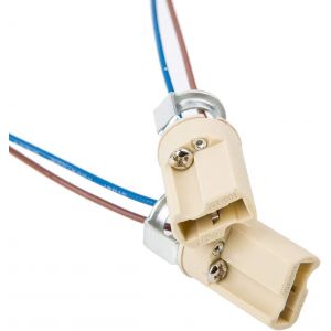 Kal-Douilles De Lampe G9 Avec Câble D'alimentation Isolé -Culot Pour Ampoule Led Halogène -En Céramique -Avec Câble De Qualité 0,75 Mm² - Neuf
