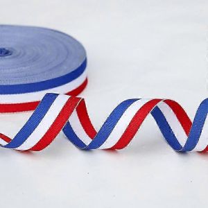 Ruban De Nylon 50m X 10mm Bobine Décorative Tricolore Rouge Blanc Et Bleu Pour Le Jour De La Bastille Arts Artisanat Bannières Patriotiques Célébrations Nationales,2024 Ping - Neuf