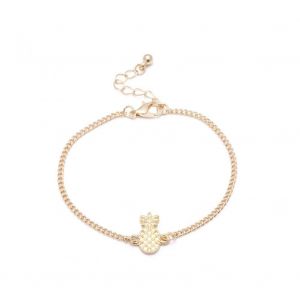Femmes Simple Joker Or Ananas Pendentif Alliage Bijoux Collier Bracelet Set (Bracelet) - Neuf