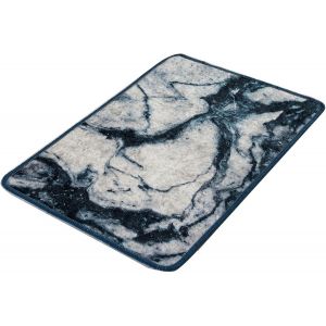 KAL-Tapis De Salle De Bain Noir Et Blanc - Neuf