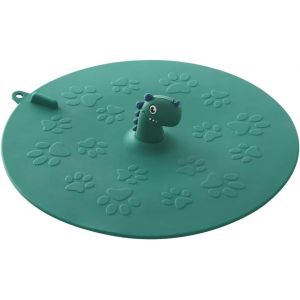Bouchon de vidange de salle de bain ¿ Dinosaure vert ¿ Couvercle de vidange en silicone pour salle de bain et baignoire - Neuf