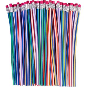 CHECARZHN--NO1-70 Crayons Souples Flexibles, Crayons Rigolos Fantaisie Pour Garçons & Filles - École, Kermesse, Gadget Anniversaires Enfants, Cadeaux Invités, Pochettes Surpr s - Neuf