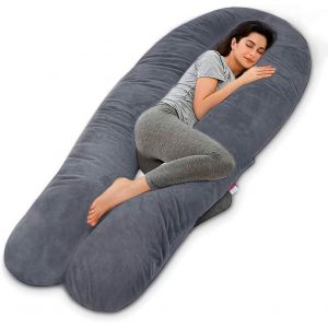 Oreiller De Grossesse | Oreiller D'allaitement | 101&iquest; Peluche Molle &Ouml;ko-Tex Tres Bon | Oreiller Lat&eacute;ral Avec Couverture Lavable Supports Dos, Estomac | D&eacute;velopp&eacute; - Neuf