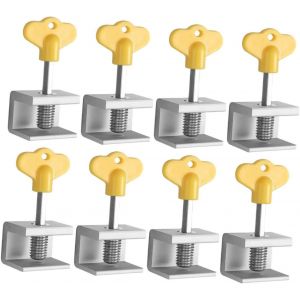 8pcs Anti-Cle X Le Style D'un Animal De Compagnie Limiter Les Bouchons En Alliage Coulissantes Anti-Blocage De La Fenetre Pour Les Enfants De L'aluminium Et De La Securite Bouchon Limiteur De Enfant Ceinture - Neuf
