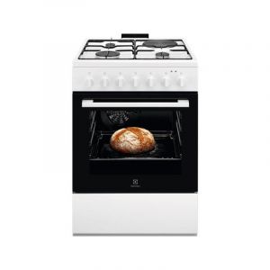 ELECTROLUX cuisinière mixte 3+1 four catalyse LKM624022W - Neuf