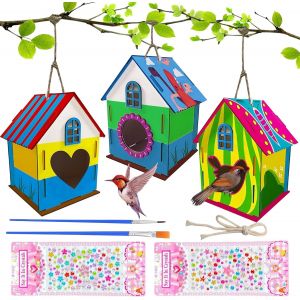 KALANKA-3 Pièce Maison D'oiseau Bricolage Kit, Kit Maison d'Oiseau en Bois, Cadeaux de Pâques pour Enfants Tout-Petits - Neuf