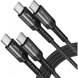 Thef-Câble Usb C Vers Usb C 100w/5a (Lot De 2, 2m+2m), Câble De Charge Rapide Compatible Avec Nintendo Switch 2 Iphone 16 Pro Max Samsung Galaxy S25 S24 Macbook Ipad Air Pro Carplay - Noir - Neuf