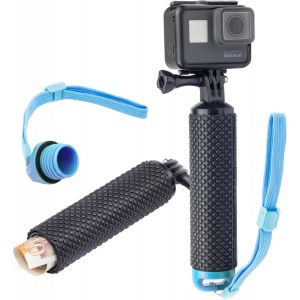 Poign&eacute;e Main Flottante Pour Cam&eacute;ra D'action Gopro Hero12 Hero11 Hero10 Max/Dji Osmo Action 3/Insta360 One/Hero 11 Mini 10 9 8 Akaso Campark Float,Stockage Interne &Eacute;tanche,Bleu - Neuf
