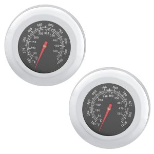 Kal-Grill Thermomètre Jauge De Température, Thermomètre De Gril À Pizza Thermomètre De Four En Acier Inoxydable Pour La Cuisson Au Barbecue (#2-2pcs) - Neuf