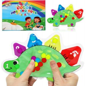 Mdy-Jouets Sensoriels De Tri Des Couleurs, Jeu De Tri Des Couleurs, Jouets Éducatifs D'apprentissage Des Couleurs, Jouets De Correspondance Des Couleurs Pour Les Tout-Petits Enfants(Dinosaure) - Neuf