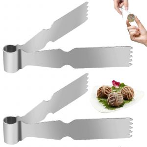2 pinces à épiler,outils de pâtisserie,machine à biscuits,presse à grattoir à pâte,pince à pâtisserie en acier inoxydable,outil de sertissage pour la décoration et le scellement des biscuits - Neuf