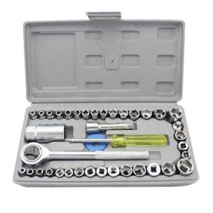 40 pièces d'outils de réparation automobile,d'outils montés sur voiture,d'outils de réparation,de clé mixte de prise d'urgence - Neuf