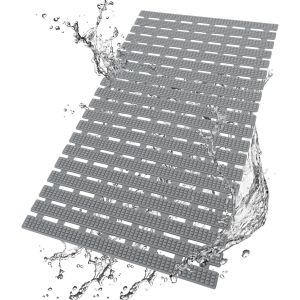 TIANYI-Tapis de Douche et de Baignoire Antid&eacute;rapant, 68 x 38 cm Tapis de Bain pour Baignoire, Tapis Antid&eacute;rapant Baignoire avec Ventouses, Accessoires Tapis Salle de Bain, Gris - Neuf