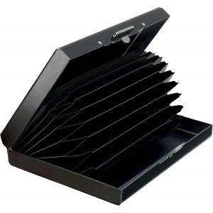 NSIECD-Porte Carte Bancaire Aluminium 10 Cartes - Protection Bloqueur RFID | NFC | sans Contact - Money Clip Wallet Porte-Cartes Homme Femme Holder Noir - Neuf