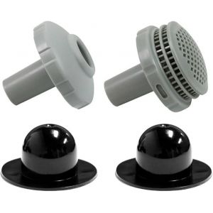 25022E Eau de piscine - Kits de connecteurs adapt&eacute;s &agrave; Intex, avec cr&eacute;pine, embout buccal et bouchon avec raccords de 3,2 cm - Neuf