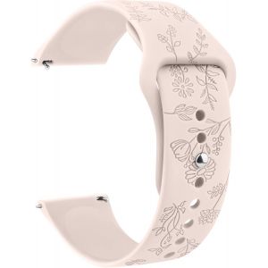 Eryi-Bracelet De Montre Gravé Floral, 20 Mm, 22 Mm, Bracelet En Silicone Étanche, Avec Fermeture Rapide, Bracelet De Rechange Réglable Pour Homme Et Femme - Neuf