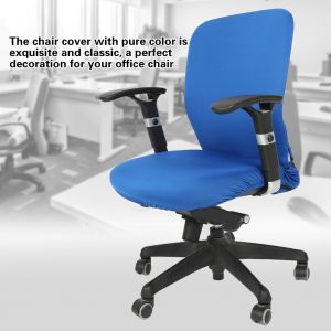 HJLIAN Housse de protection elastique en tissu extensible pour chaises de bureau (bleu) - Neuf