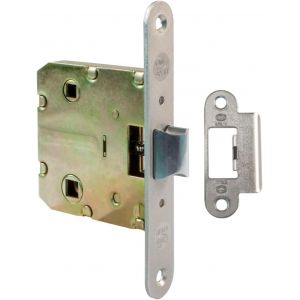ChenQuanSarl-Loquet Poignée De Porte - Loquet Unifié Pour Portes En Bois - Serrure De Porte Intérieure - Fermeture À Morta En Acier Plaqué Laiton - Entrée 50 Mm - Finition Chromé Mat - Neuf