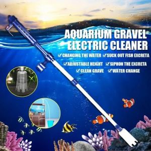 Mei Pompe &Agrave; Eau Filtre &Eacute;lectrique Pour Aquarium Nettoyage T&eacute;lescopique Siphon Vide Automatique Gravier Prise Eu 220v - Neuf